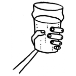 Dibujo para colorear Dibujo De Mano Con Vaso Diciendo Salud Para Pintar Y Colorear