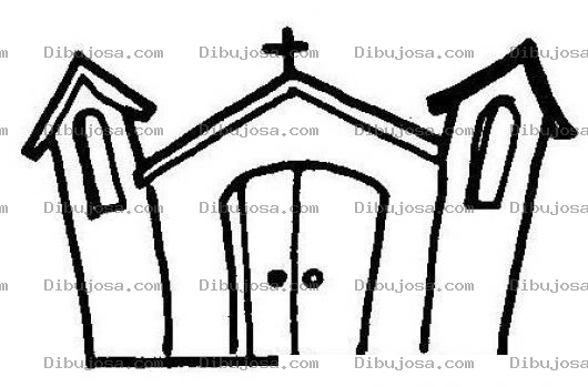 Dibujo para colorear Iglesia Para Colorear