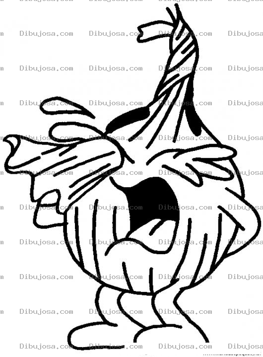 Dibujo para colorear Dibujo De Cebolla Llorando Para Pintar Y Colorear Dibujos De Llorar