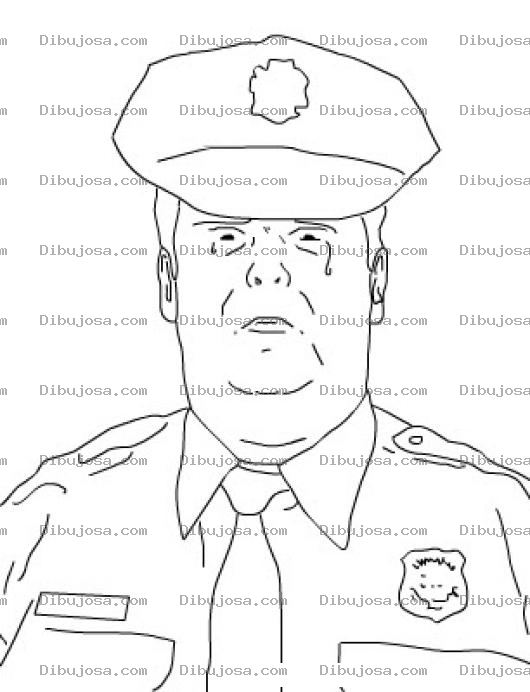 Dibujo para colorear Dibujo De Policia Para Pintar Y Colorear