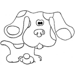 Dibujo para colorear Dibujo Del Perrito Blue Para Pintar Y Colorear