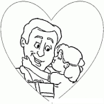 Dibujo para colorear Beso A Papa Para Colorear