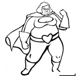 Dibujo para colorear Super Abuelita Para Pintar Y Colorear