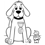 Dibujo para colorear Perro Rojo Gigante Clifford Para Pintar Y Colorear