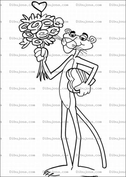 Dibujo para colorear Pantera Rosa Pintar