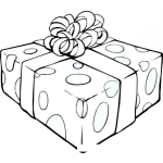 Dibujo para colorear Regalo Grandote Para Pintar Y Colorear