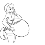 Dibujo para colorear Mujer Embarazada En Cinta Para Pintar Y Colorear