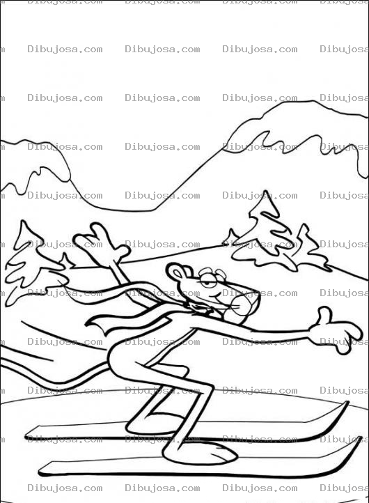 Dibujo para colorear colorear panterarosa