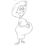 Dibujo para colorear Senora Embarazada Para Colorear Y Pintar