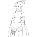 Dibujo para colorear Chica Embarazada Para Colorear