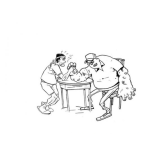 Dibujo para colorear Dibujo De Hombres Haciendo Un Pulso Para Colorear Y Pintar