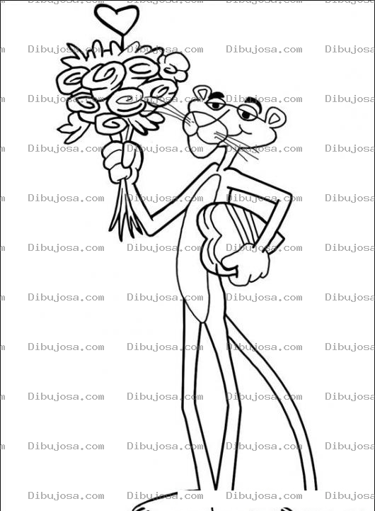 Dibujo para colorear Pintar Panterarosa