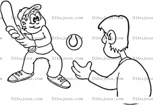 Dibujo para colorear Nonos Jugando Beisbol Para Pintar Y Colorear