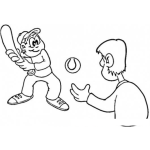 Dibujo para colorear Nonos Jugando Beisbol Para Pintar Y Colorear