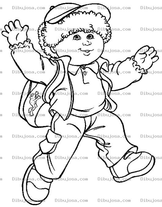 Dibujo para colorear Nino Con Mochila Caminando A La Escuela Para Pintar Y Colorear Chico Camino Al Colegio Con Su Bolson