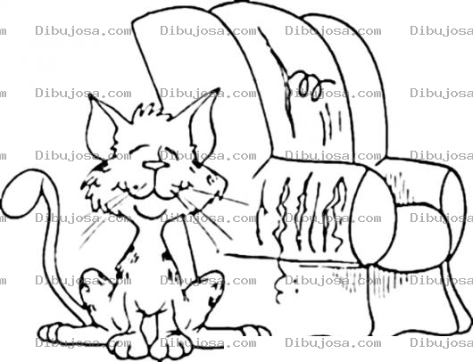 Dibujo para colorear Lindo Gatito Bello Y Precioso Para Pintar Y Colorear