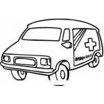 Dibujo para colorear Ambulancia Para Colorear