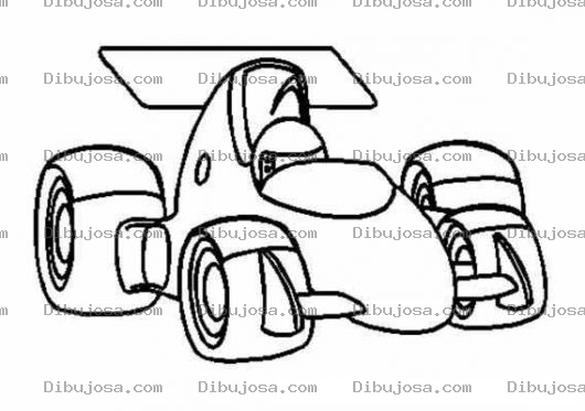 Dibujo para colorear Dibujo De Carrito Formular 1 Para Colorear