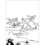 Dibujo para colorear pink panther coloring