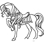 Dibujo para colorear Caballo De Princesa Para Pintar Y Colorear