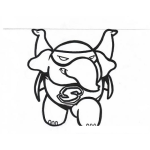 Dibujo para colorear Super Elefante Para Colorear