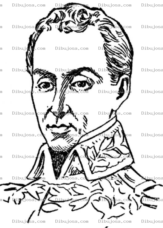 Dibujo para colorear Dibujo De Simon Bolivar Para Pintar Y Colorear
