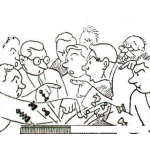 Dibujo para colorear Dibujo De Varios Hombres Jugando Ajedrez Para Pintar Y Colorear