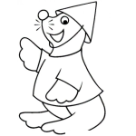 Dibujo para colorear Dibujo De Foca Cumpleanera Para Colorear