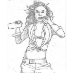 Dibujo para colorear Dibujo De Lindsay Lohan Para Pintar Y Colorear
