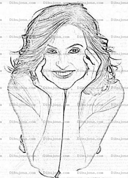 Dibujo para colorear Mariska Hargitay Coloring Page Para Pintar Y Colorear
