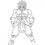 Dibujo para colorear Dibujo De Broly De Dragonbol Z Para Pintar Y Colorear