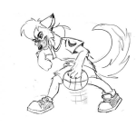 Dibujo para colorear Dibujo De Zorro Jugando Basket Ball Para Pintar Y Colorear