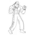 Dibujo para colorear Dibujo De Peleador De Kick Boxing Para Pintar Y Colorear
