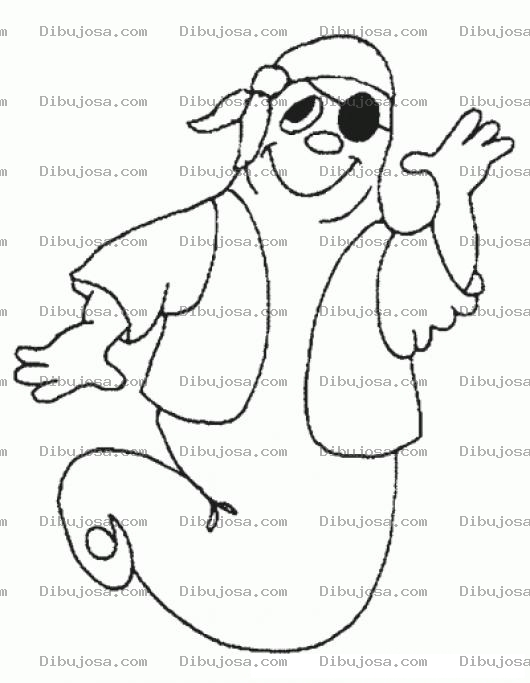 Dibujo para colorear Dibujo De Fantasma Pirata Para Pintar Y Colorear Fanstasma Pirata