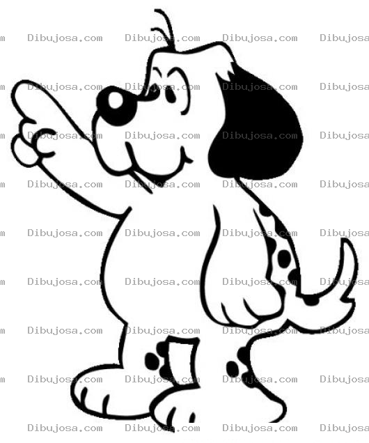 Dibujo para colorear Dibujo De Perro Gordito Para Pintar Y Colorear Chuchito Dalmata Barrigon