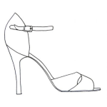 Dibujo para colorear Dibujo De Zapato De Tacon Alto De Mujer Para Pintar Y Colorear