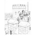 Dibujo para colorear Castillo Medieval para pintar