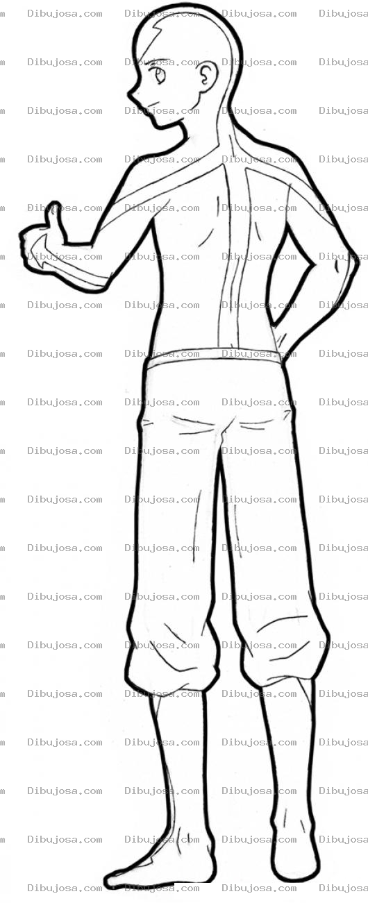Dibujo para colorear Dibujo De Chico Calvo Sin Camisa Para Pintar Y Colorear