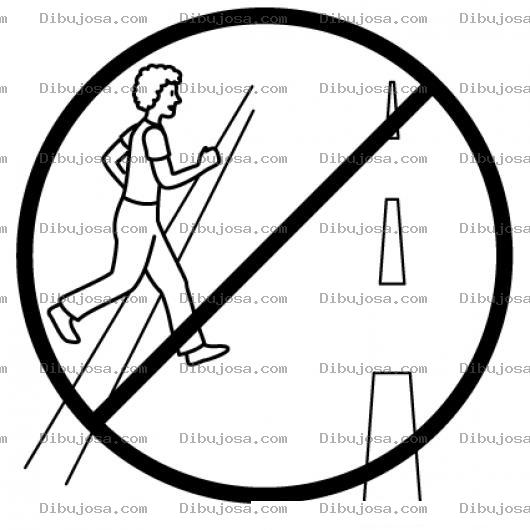 Dibujo para colorear Signo De No Cruzar La Calle Para Pintar Y Colorear
