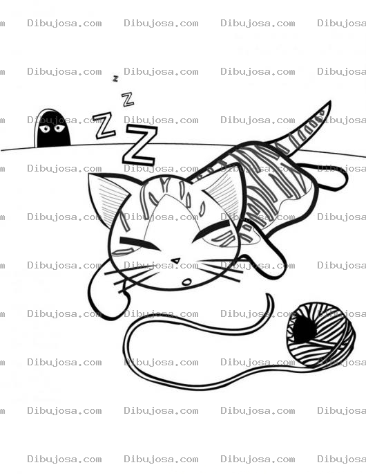 Dibujo para colorear Gato Pintar