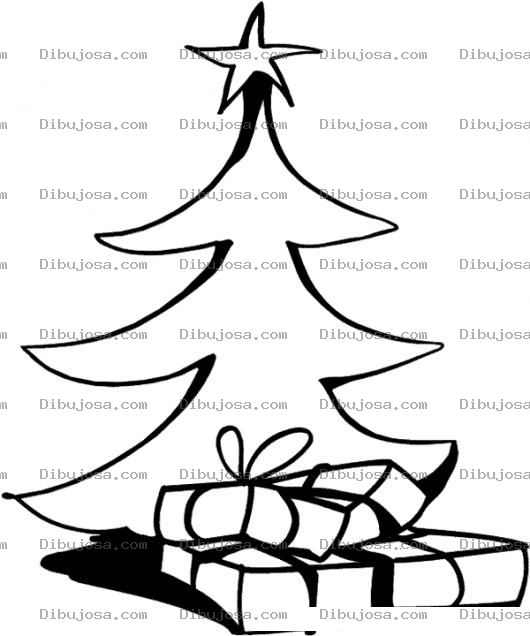 Dibujo para colorear Colorear Arbol De Navidad Con Regalos