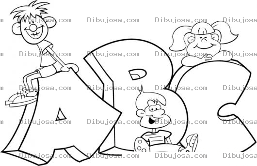 Dibujo para colorear Dibujo De Las Letras ABC Para Pintar Y Colorear Ninos En Letras De A B C