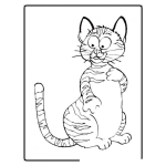 Dibujo para colorear colorear gato asustado