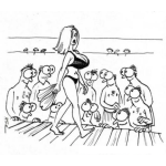 Dibujo para colorear Dibujo De Bikini Open En La Playa Para Pintar Y Colorear biquini open