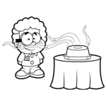 Dibujo para colorear Dibujo De Magdalena Olorosa Para Pintar Y Colorear El Sentido Del Olfato