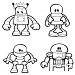 Dibujo para colorear Dibujo De Robots Para Pintar Y Colorear 4 Robots