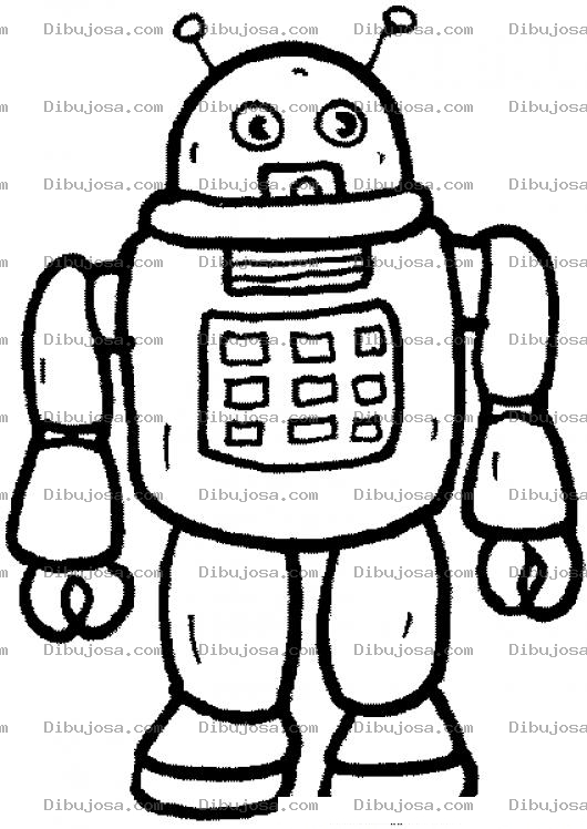 Dibujo para colorear Colorear Robotin