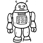 Dibujo para colorear Colorear Robotin