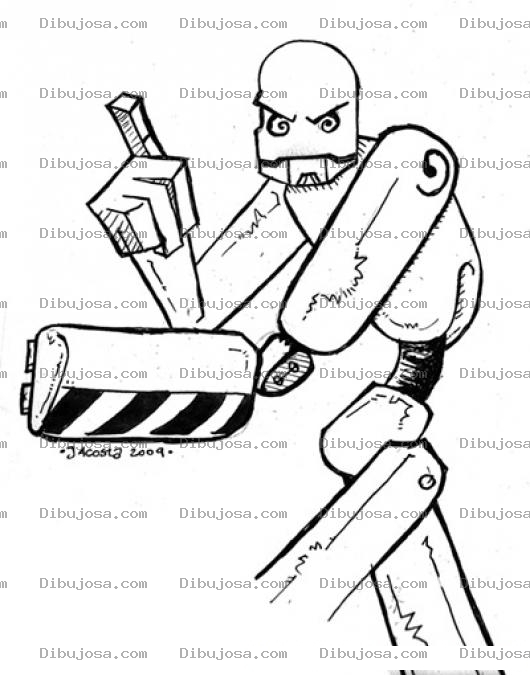 Dibujo para colorear Robot Controlador De Trafico Vehicular Para Pintar Y Colorear