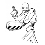 Dibujo para colorear Robot Controlador De Trafico Vehicular Para Pintar Y Colorear
